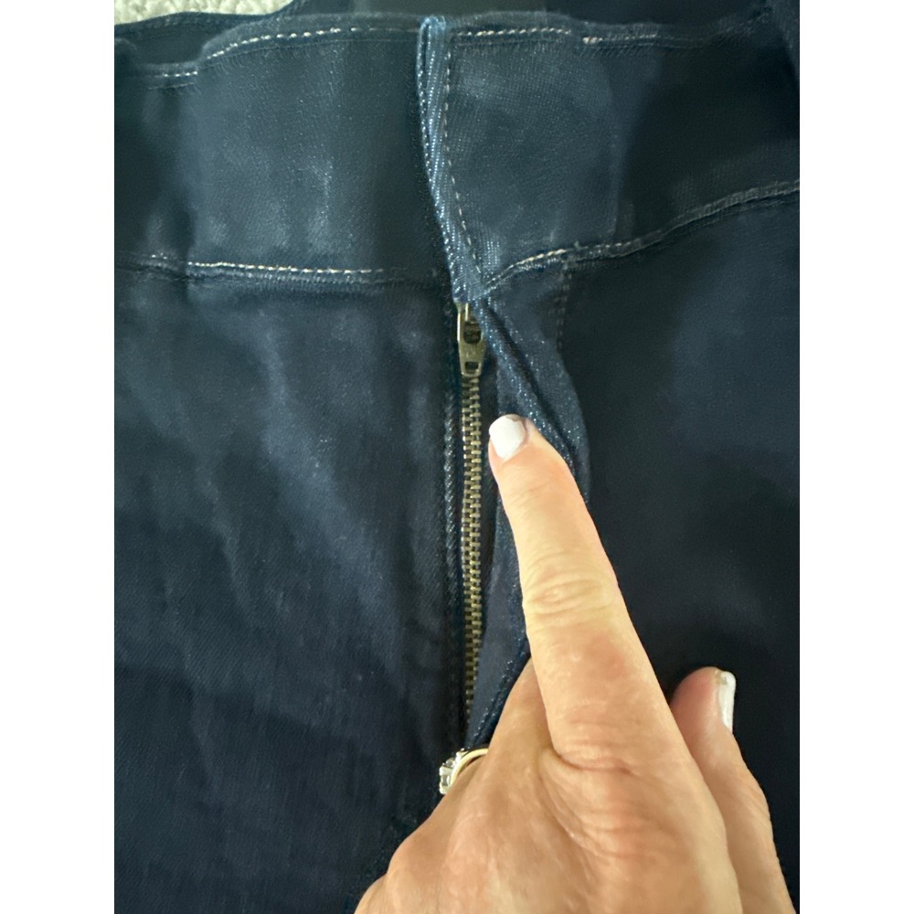 White House Black Market WHBM High-Rise Mariner Wide Leg Jeans Sailor Dark Sz 8 - Picture 4 of 15